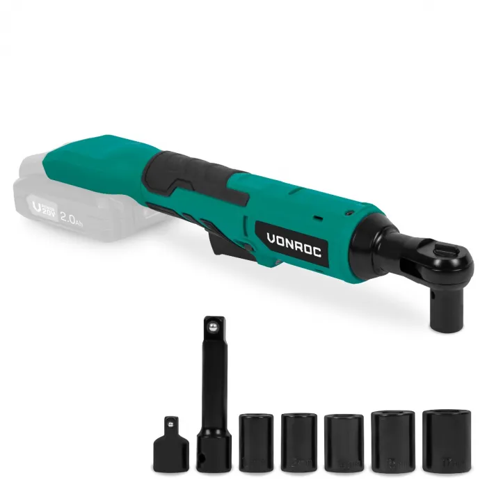 ACCU RATELSLEUTEL  20V  50NM – INCL. 8DELIGE DOPPENSET | EXCL. ACCU EN SNELLADER