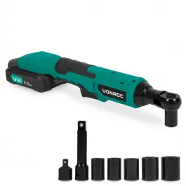 ACCU RATELSLEUTEL  20V  50NM – INCL. 8DELIGE DOPPENSET | INCL. 2.0AH ACCU EN SNELLADER