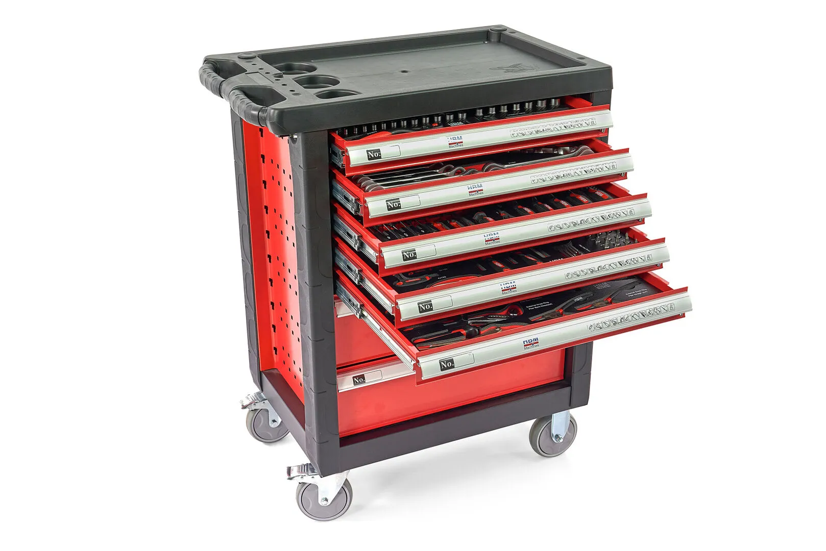 HBM 196DELIGE PREMIUM GEREEDSCHAPSWAGEN ROOD