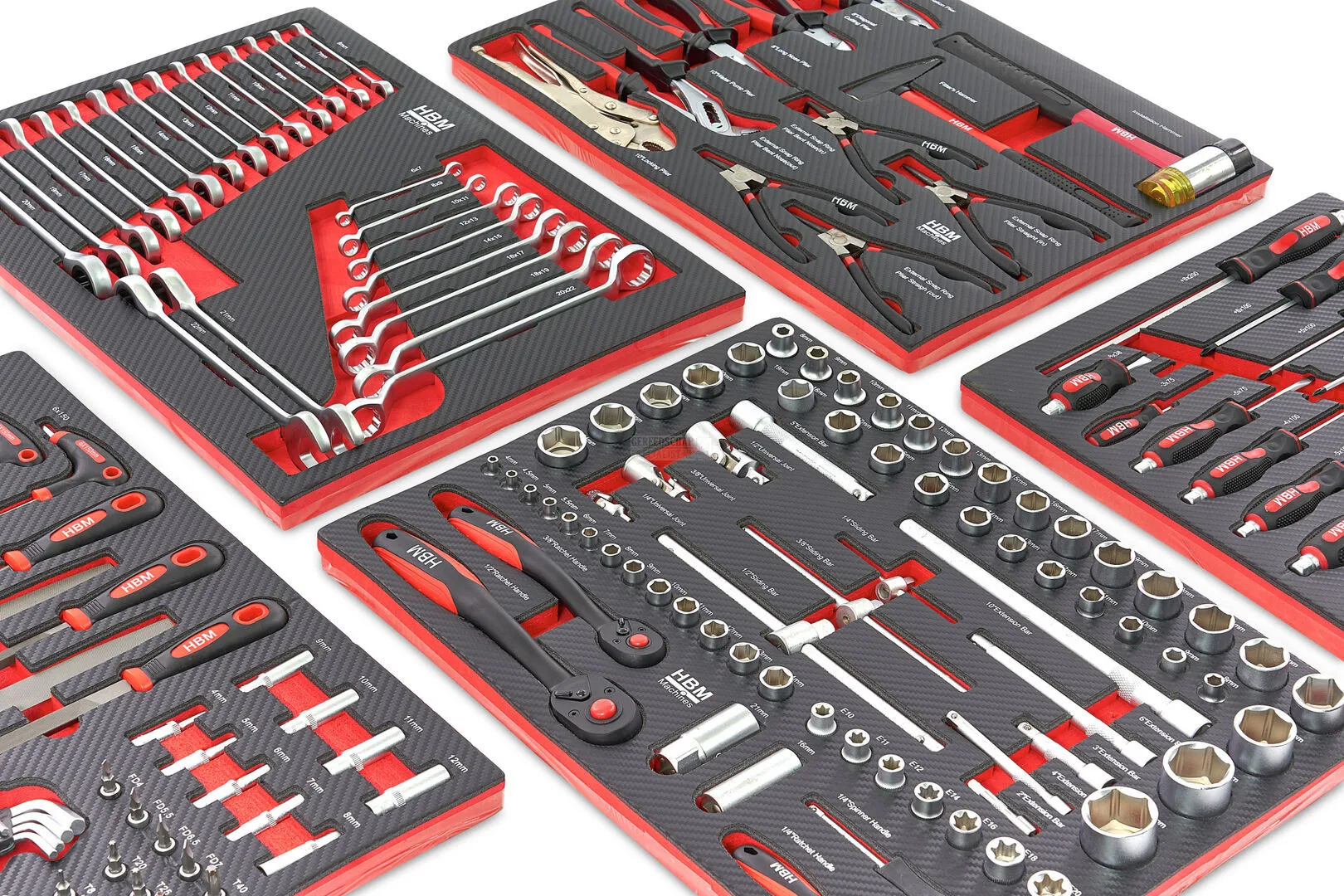 HBM 196DELIGE PREMIUM GEREEDSCHAPSWAGEN ROOD