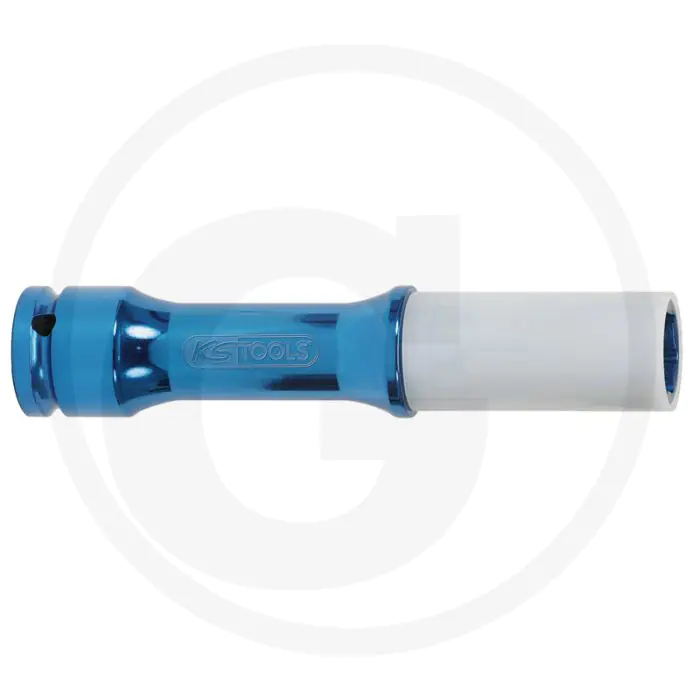 KS TOOLS 1/2" DOPSLEUTEL VOOR ALUVELGEN, EXTRA LANG, 17 MM, KUNSTSTOFOMHULD