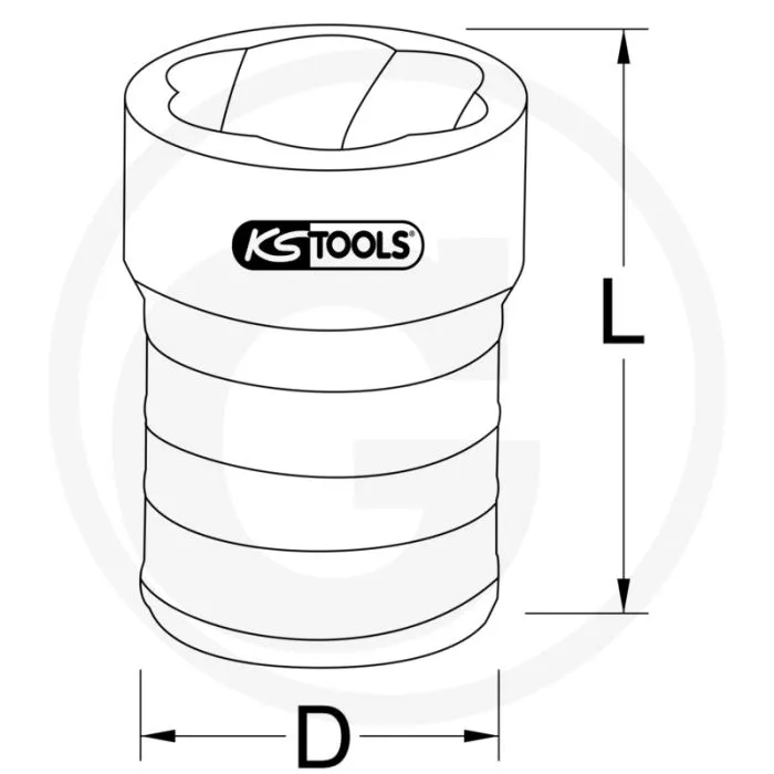 KS TOOLS 1/4" SPIRAALPROFIELDOPSLEUTEL, 10 MM  TWIST SOCKET PROFIEL
