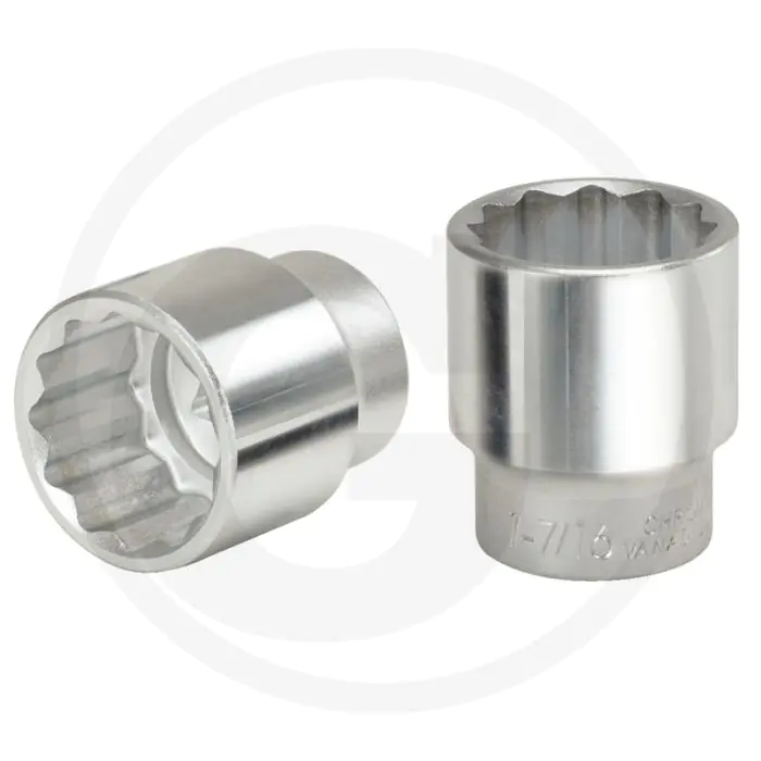 Ks tools 1" dopsleutel, twaalfkant, kort, 65 mm, chroom vanadium