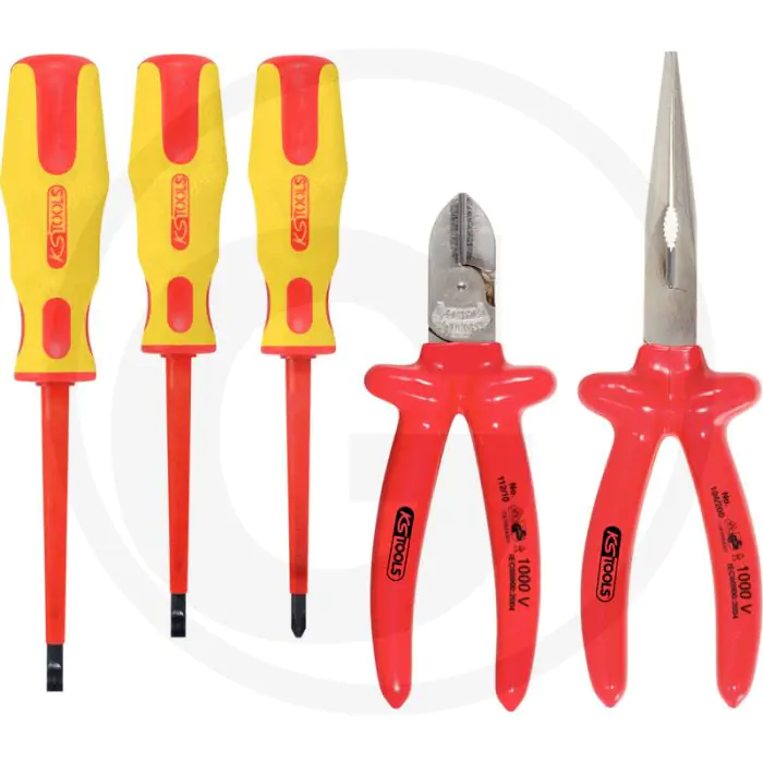 KS TOOLS ERGOTORQUE® VDE TANGEN EN SCHROEVENDRAA 5DELIG SET