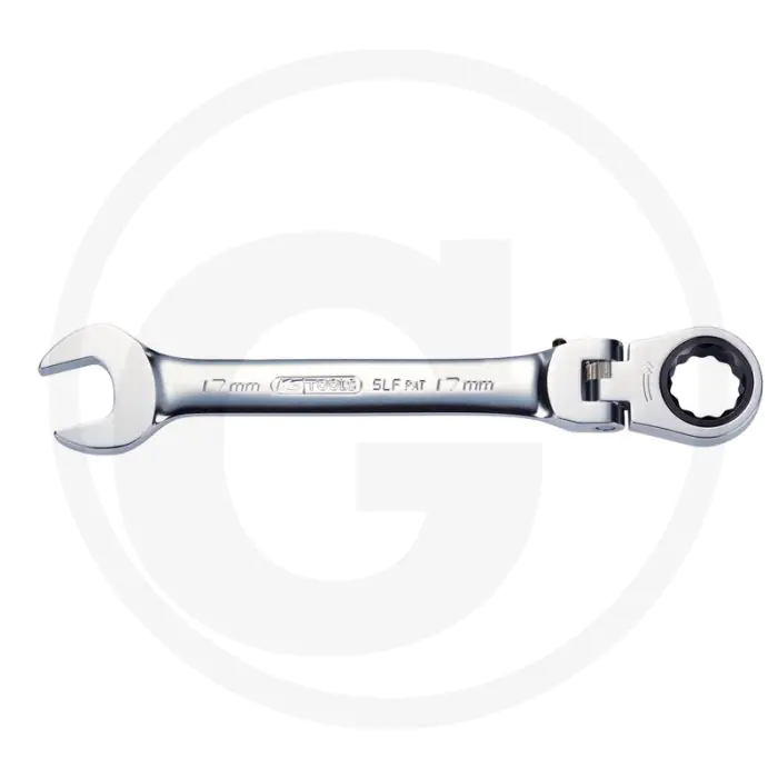 KS TOOLS GEARPLUS® SCHANIER RINGRATELSTEEKSLEUTEL 17 MM  VERGRENDELBAAR MET 72 TANDEN
