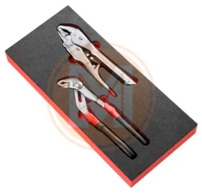 Module 2 tangen met verstelbare bekken op een inlay van foam