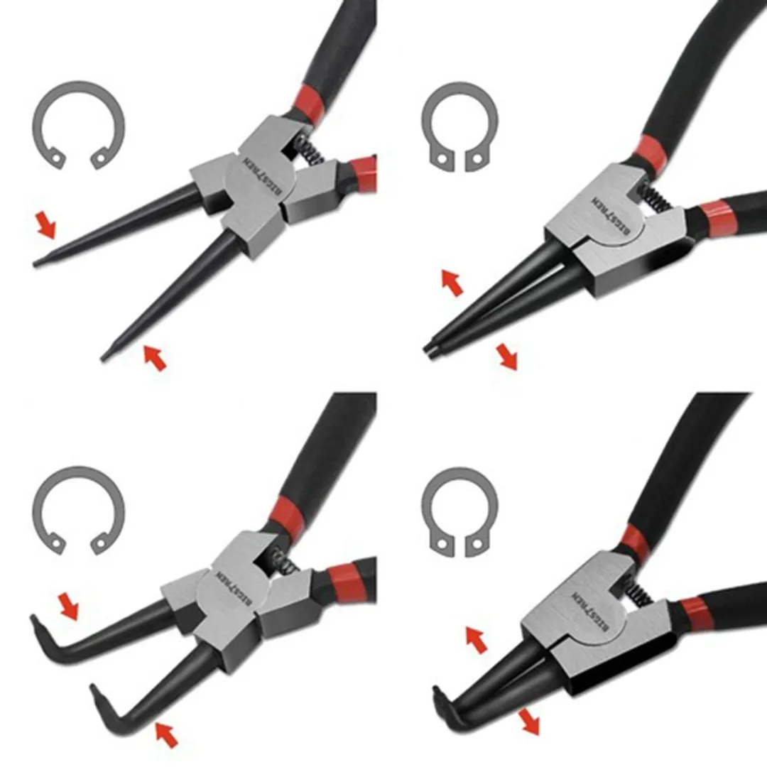SEEGERRING TANGEN SET  4 STUKS  INTERN / EXTERN