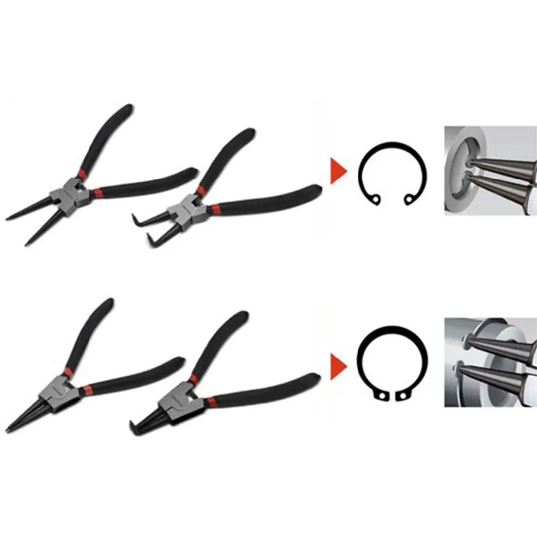 SEEGERRING TANGEN SET  4 STUKS  INTERN / EXTERN