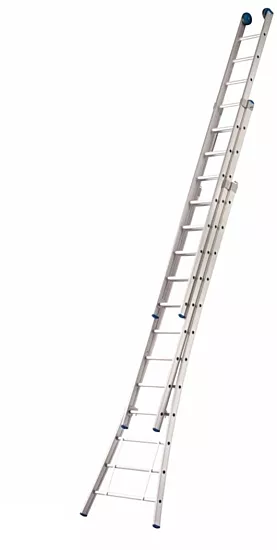 Solide ladder 3x14 reform uitgebogen gecoat