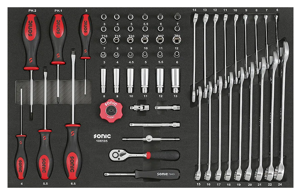SONIC 714040 Gereedschapswagen S7 (140 delig)