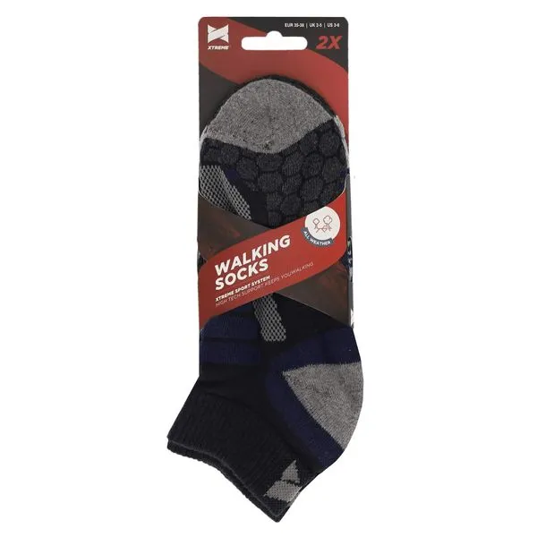 XTREME WANDELSOKKEN QUARTER 6PACK MULTI BLUE   